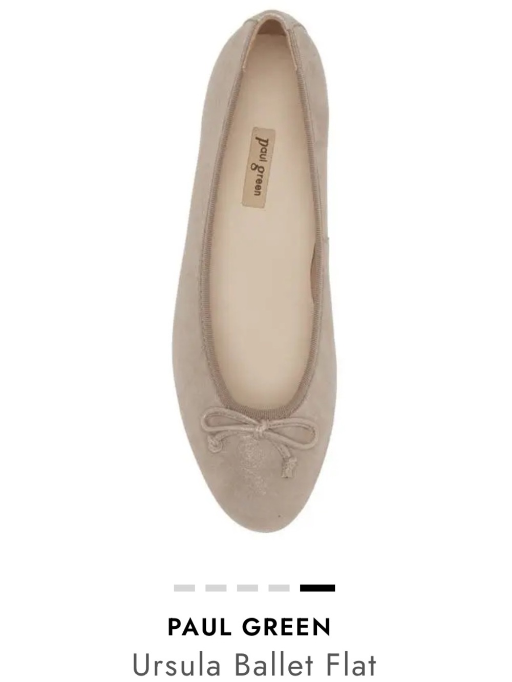Paul Green Ursula Ballet Flat In Cashmere Suede Metallic women size US 9 
$398